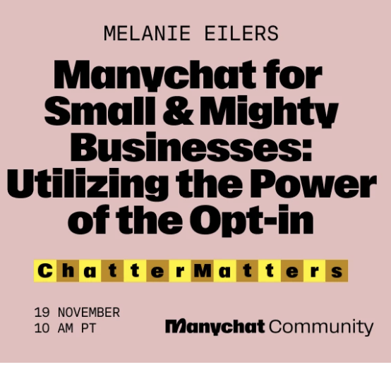 Manychat webinar title image